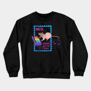 Neil Banging out the Tunes Crewneck Sweatshirt